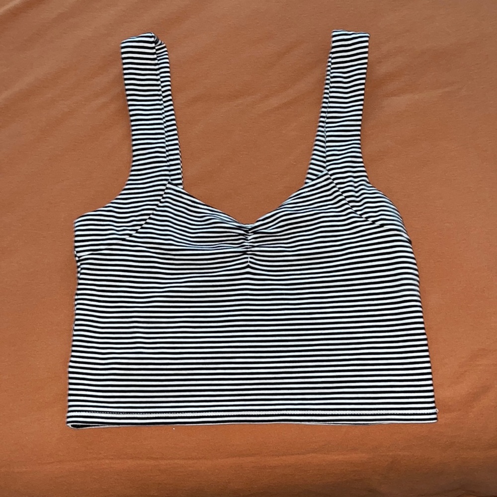 Black and White Cropped Top